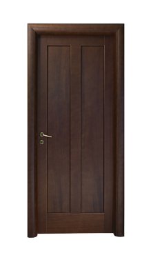 Dark wooden door clipart