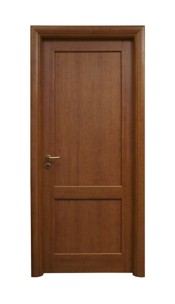 Brown wooden door