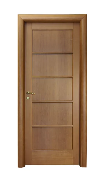 Moderna porta in legno Fotografia Stock