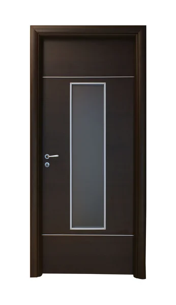 Donker bruin deur Stockfoto