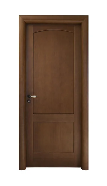 Porta di legno marrone scuro Fotografia Stock