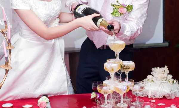 Champán en la boda — Foto de Stock