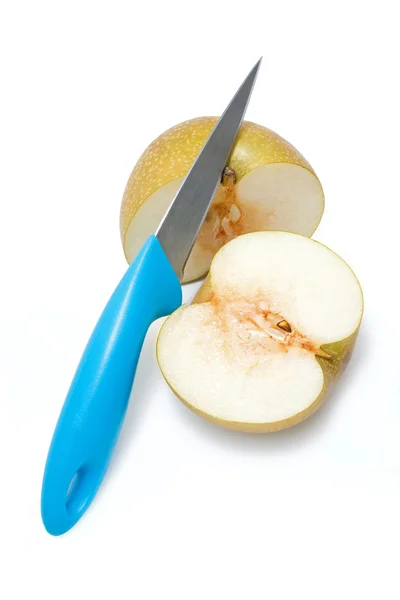 梨とナイフ — ストック写真