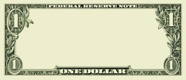 boş bir dolarlık banknot