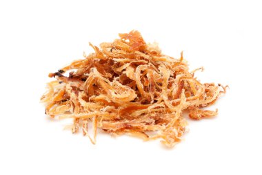 beyaz izole rendelenmiş kuru mürekkep balığı