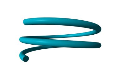 şekil daraltma yay soyut form 3d görüntüleme beyaz arkaplan