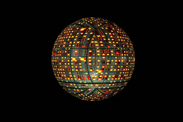 soyut figür küre parlak doku siyah arkaplan 3d oluşturuldu 