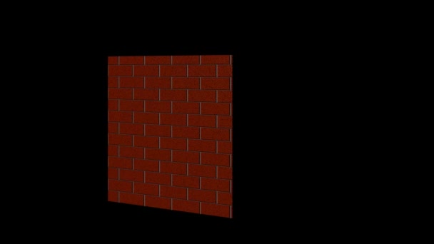 Cube Rotate Brick Wall Texture Rendering — Stok video