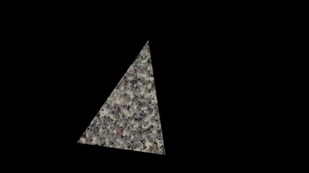 Pirâmide Miragem Colisão Textura Cimento Girar Renderização — Vídeo de Stock