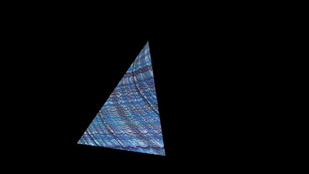 Pyramide Drehen Farbe Textur Rendering — Stockvideo