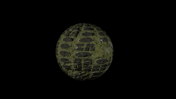 Sphere Rotate Stone Wall Texture Rendering — Stock Video