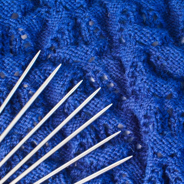 Fragment of knitting needles — Stock Photo, Image