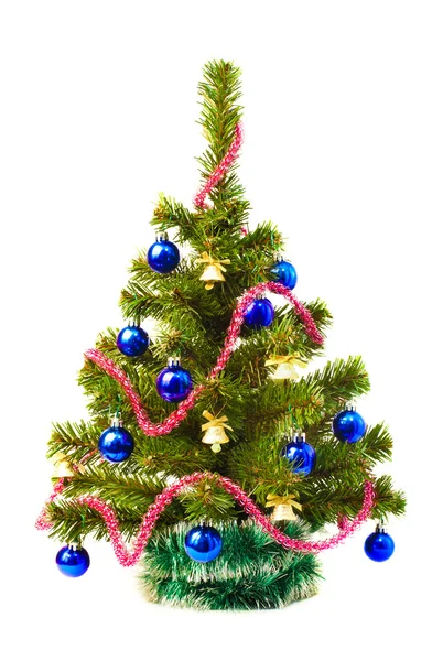 Decorated artificial Christmas tree — Stock Photo, Image