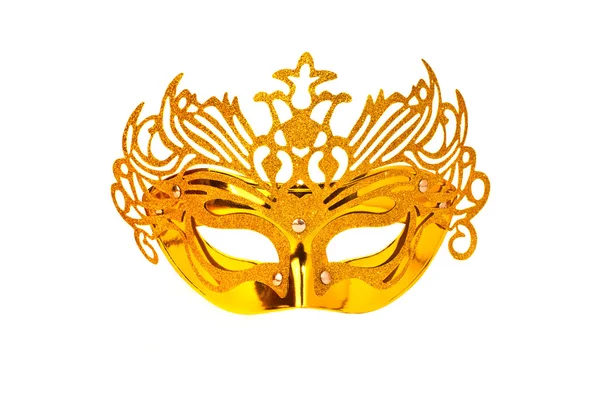 Masque de carnaval doré Photo De Stock