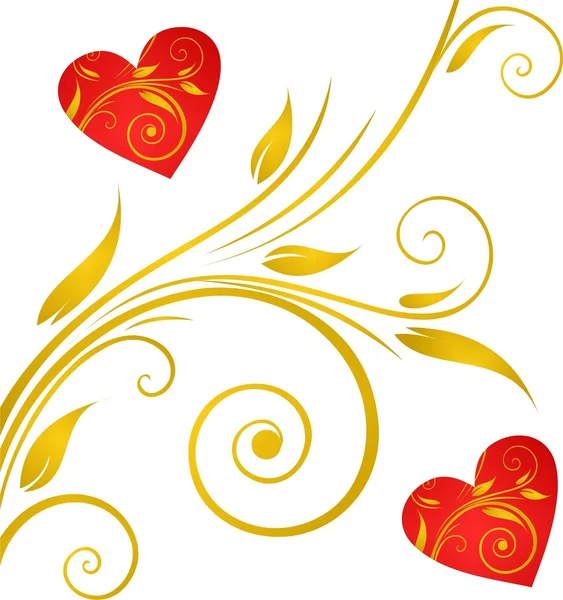 Valentines fond de fête avec des cœurs — Image vectorielle
