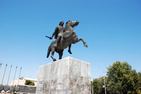 Άγαλμα του Μεγάλου Αλεξάνδρου στην Θεσσαλονίκη — Φωτογραφία Αρχείου