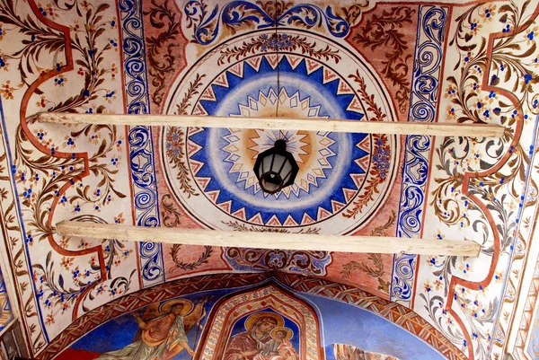 Frescoes on the ceiling of the Christian Orthodox — Stock Photo, Image