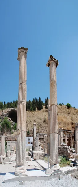 Pillére a Ephesus, Izmir, Törökország, Közel-Kelet — Stock Fotó