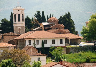 Ohri, Makedonya şehrin eski bölümü doğru görüntüleme