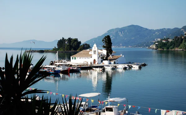 Klášter vlahelna, Korfu, ostrov Korfu, Řecko — Stock fotografie