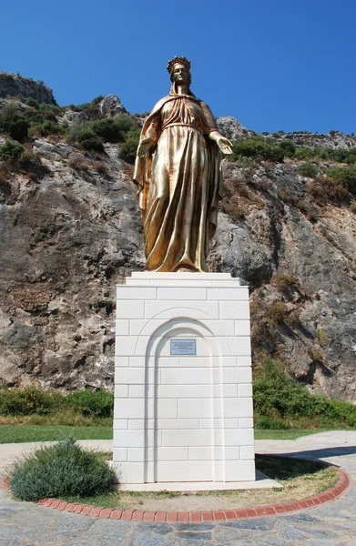 Escultura de bronze da Virgem Maria i Imagem De Stock