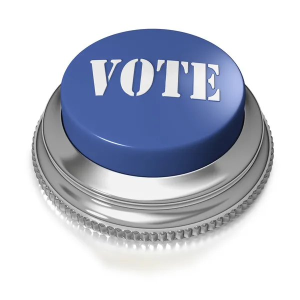 Blue button or switch with text VOTE — Stock Photo, Image