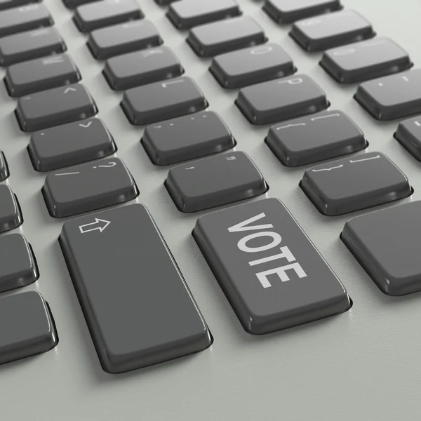 投票概念テキスト付きキーボード — ストック写真