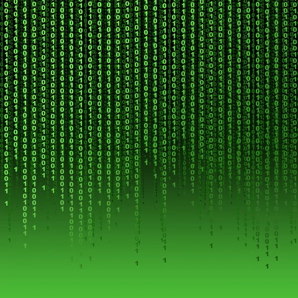 fondo verde de unos y ceros