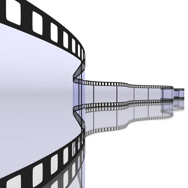 35 mm film şeridi yansıması ile