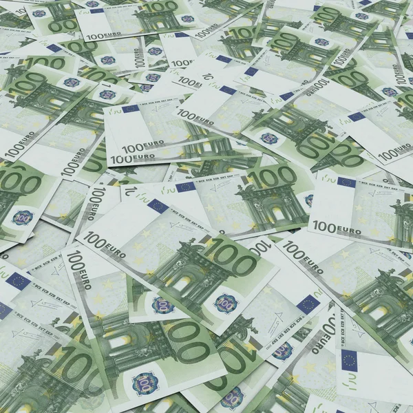 Banknotes Euros forming a background — Stock Photo, Image