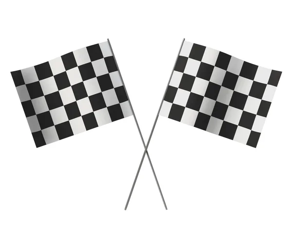 Zwycięzcy przekroczył checkered flag — Zdjęcie stockowe