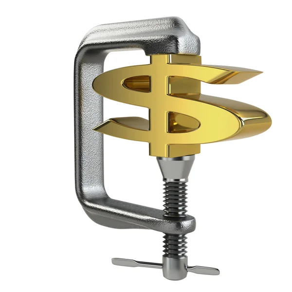 Dollar meltdown by decay of symbol — Stock Photo, Image