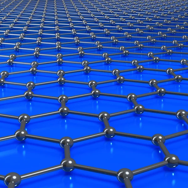 Graphene molecules forming a linked background — Stock Photo, Image