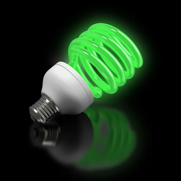 Lâmpada moderna ecológica fluorescente — Fotografia de Stock