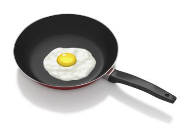 tavada kızarmış yumurta ile