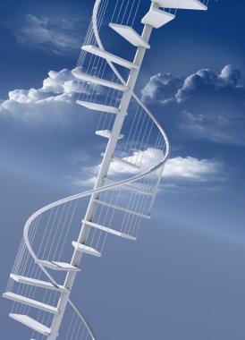 spiral merdiven yukarı doğru başarı için