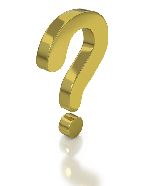 Gold Question Mark Symbol — Stock Photo, Image
