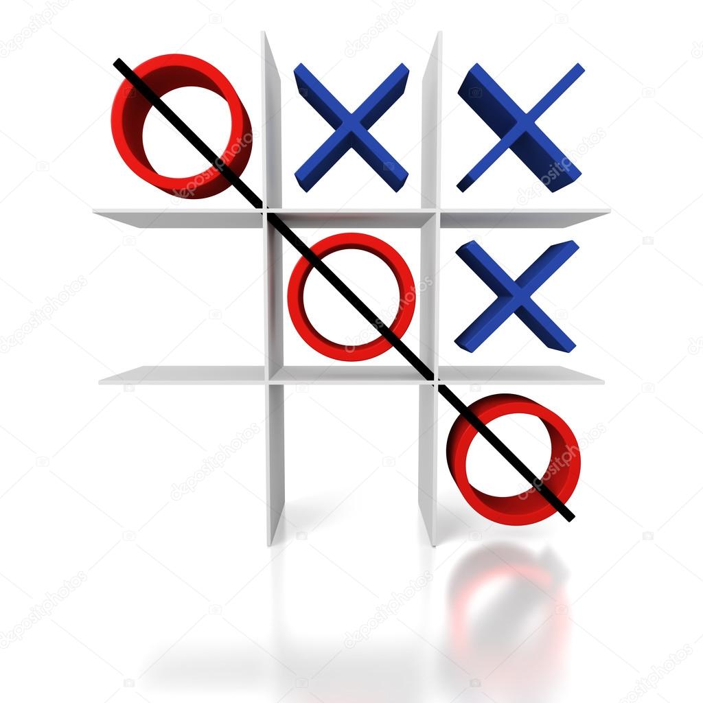 Tic Tac Toe on a white background