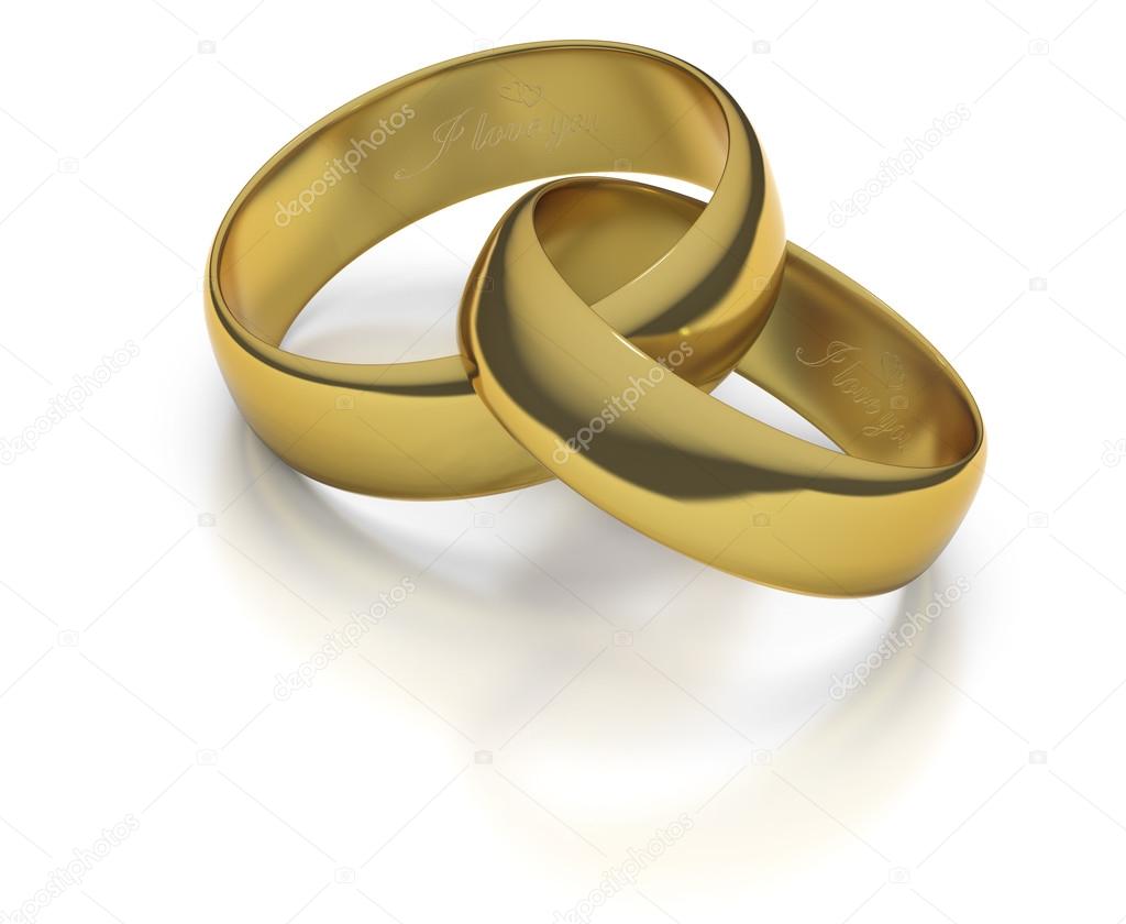 intertwined wedding rings