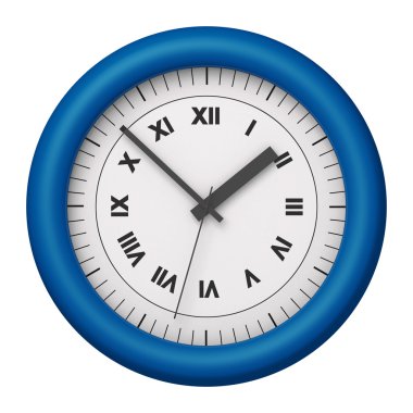 ofis duvar saat beyaz zemin üzerine