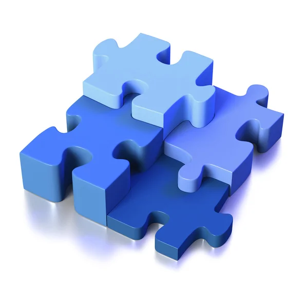 Four parts of a puzzle or solution — Stock Photo, Image