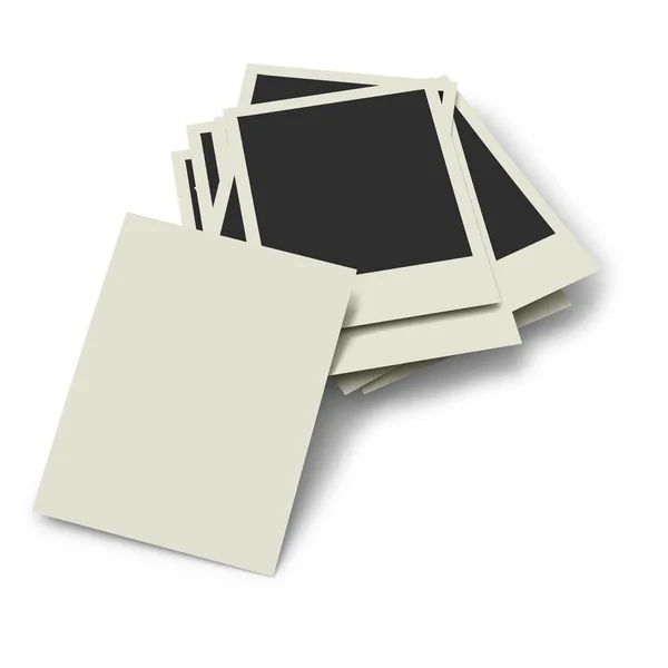 Polaoid drukuje się na białym tle — Zdjęcie stockowe