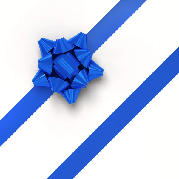 Blue gift ribbons in diagonal array — Stock Photo, Image