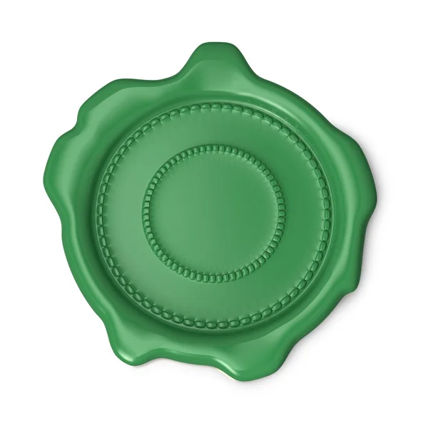 Green seal of guarantee — Stock Photo, Image