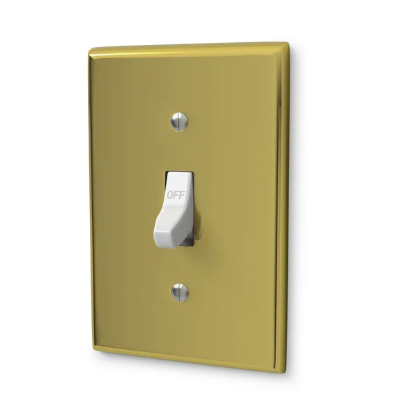 Bronze wall light switch — Stock Photo, Image