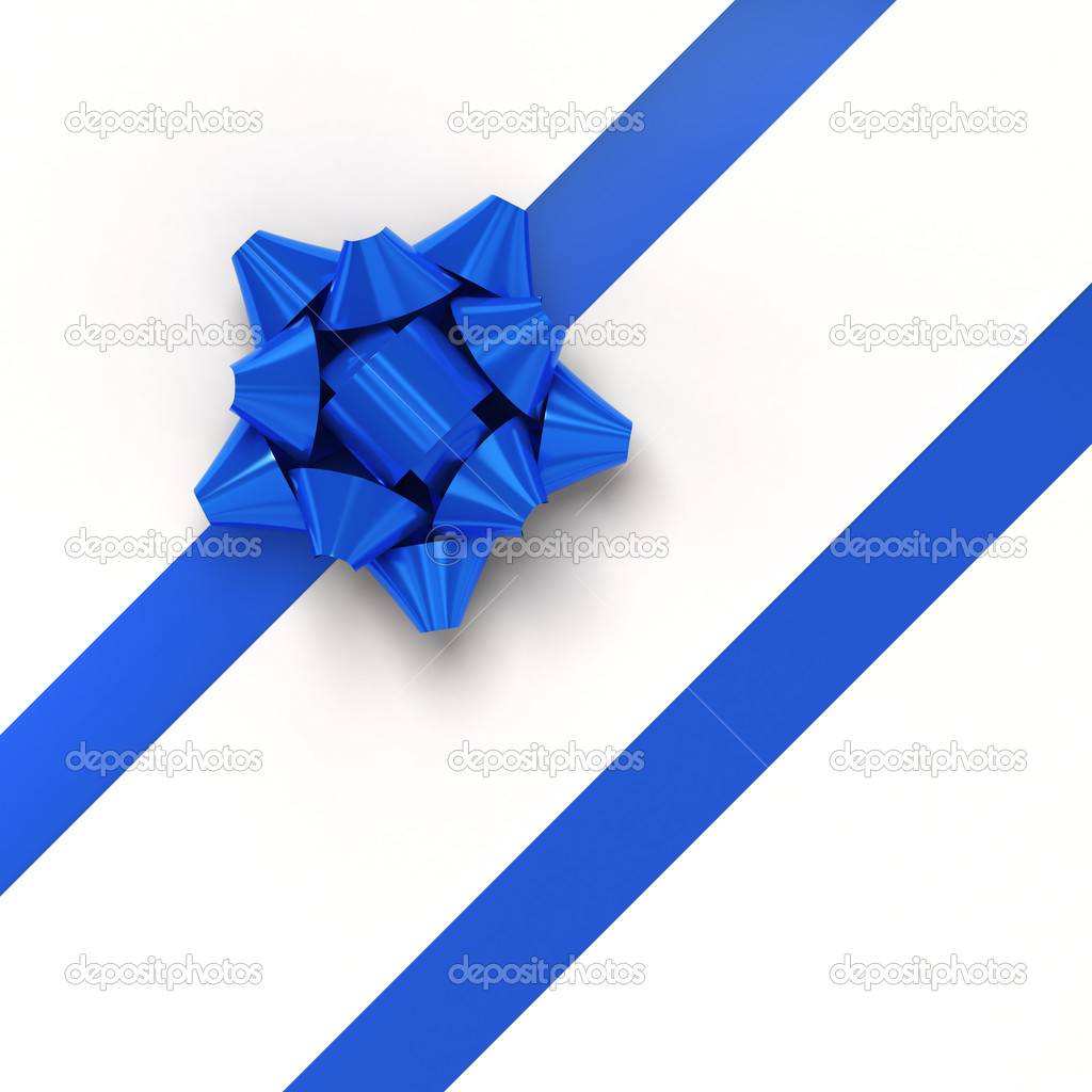 Blue gift ribbons in diagonal array
