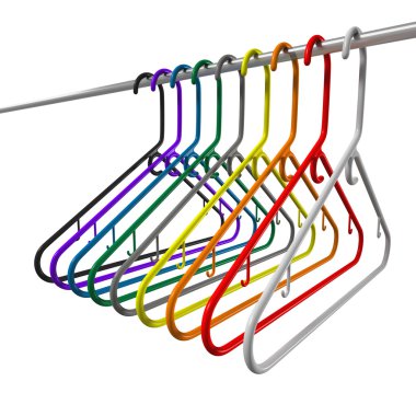 renkli plastik vestiyer krom bar