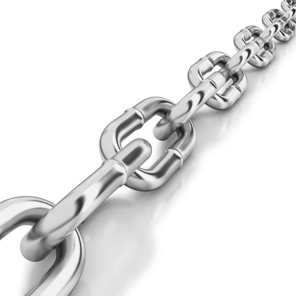 Medium chrome chain — Stock Photo, Image