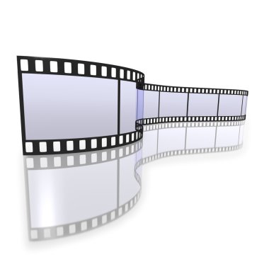 Film stril beyaz wih yansıması boş