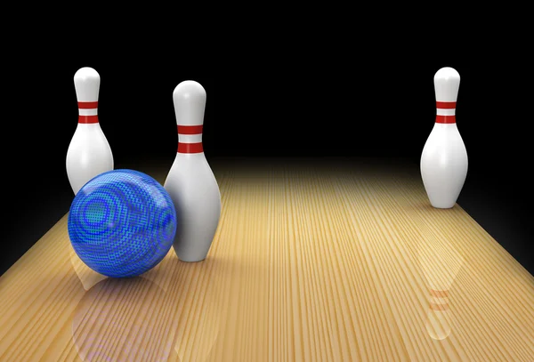 Ten pin bowling split or spare called Christmas Tree — Stock Photo, Image